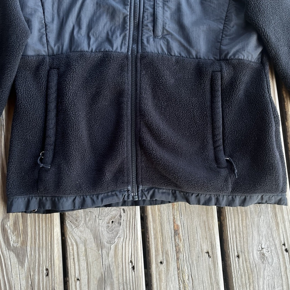 North Face Polartec Denali Women's Medium Black Full Zip Jacket FLAW - Picture 3 of 13